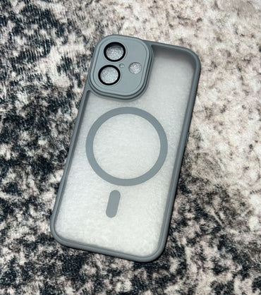 Premium Shockproof Armor Translucent iPhone 16 / 16 Plus Case - MagSafe wireless charging